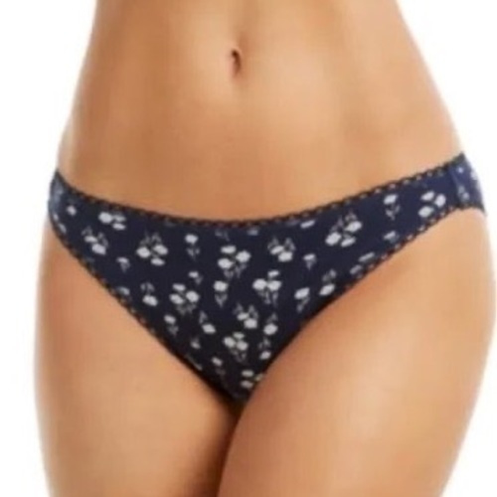 Charter Club Intimates 1X Nautical Navy Floral Lace Trim Panty